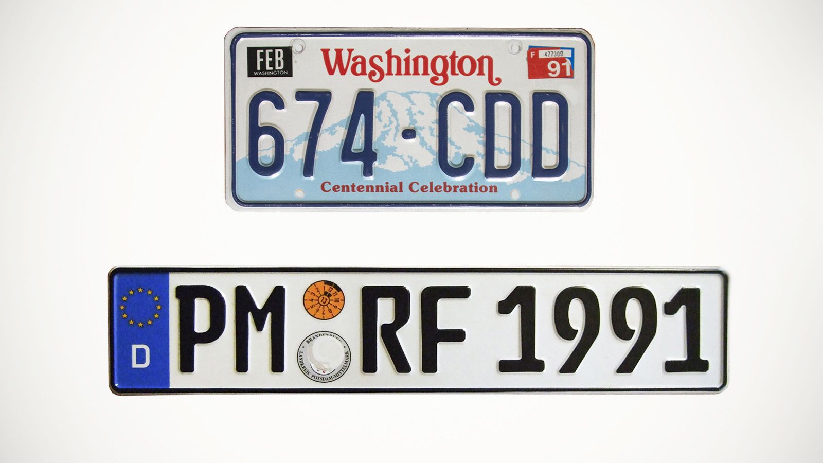 licence plates